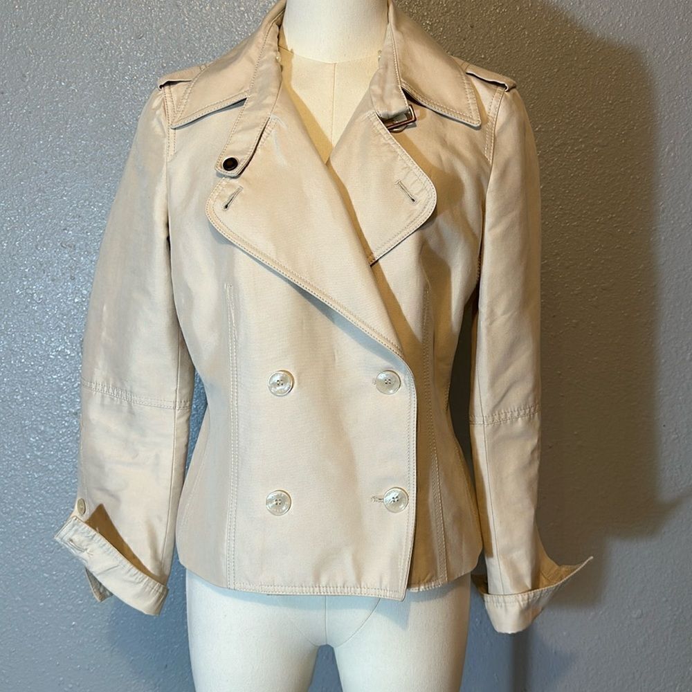 GIANFRANCO FERRE women’s double breasted jacket size 42 missing belt
